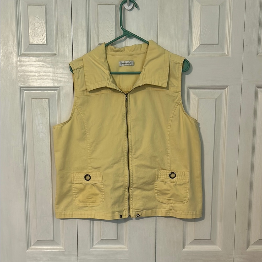 Christopher & Banks Light Yellow Vest